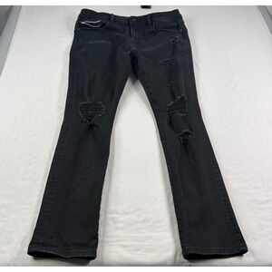 Cult Of Individuality Jeans Mens 40x32 Black Punk Super Skinny Distressed Grunge